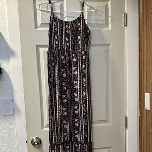 Floral Striped Maxi Dress